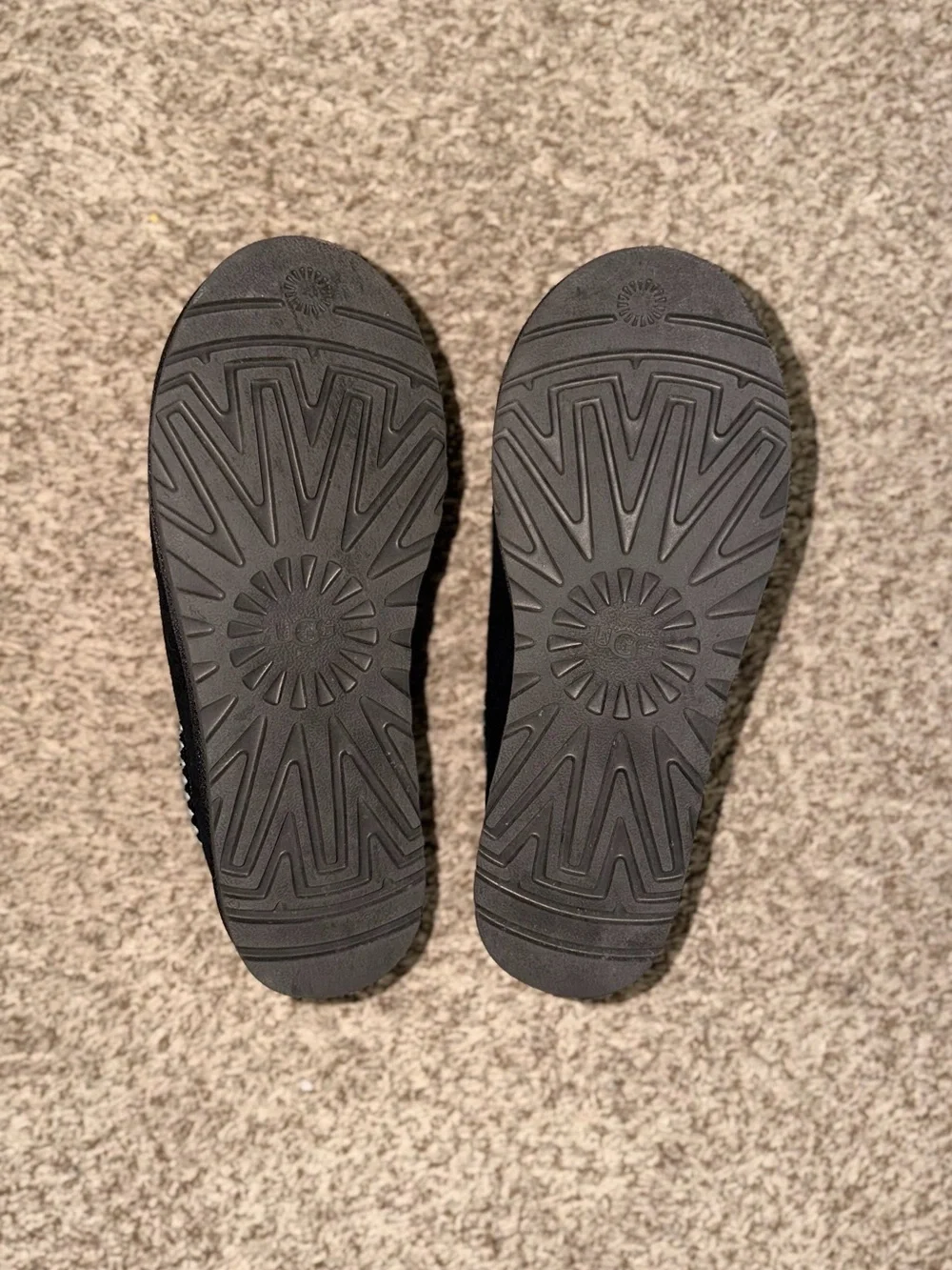 UGG Black Suede Cozy Slip-On Clog with Contrast Stitching